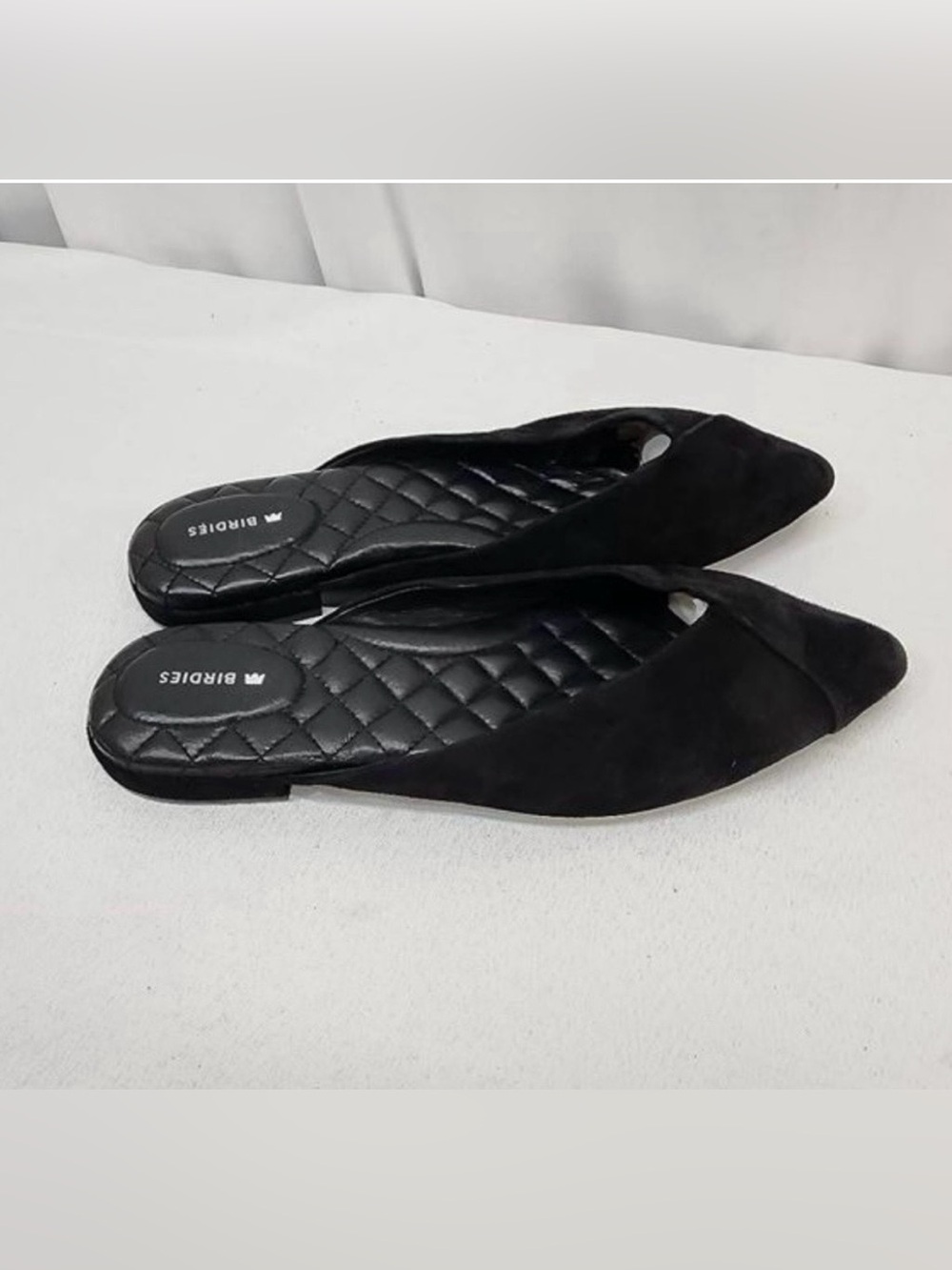 Birdies The Swan Black Pointed Toe Slip-On Mules- 8.5
